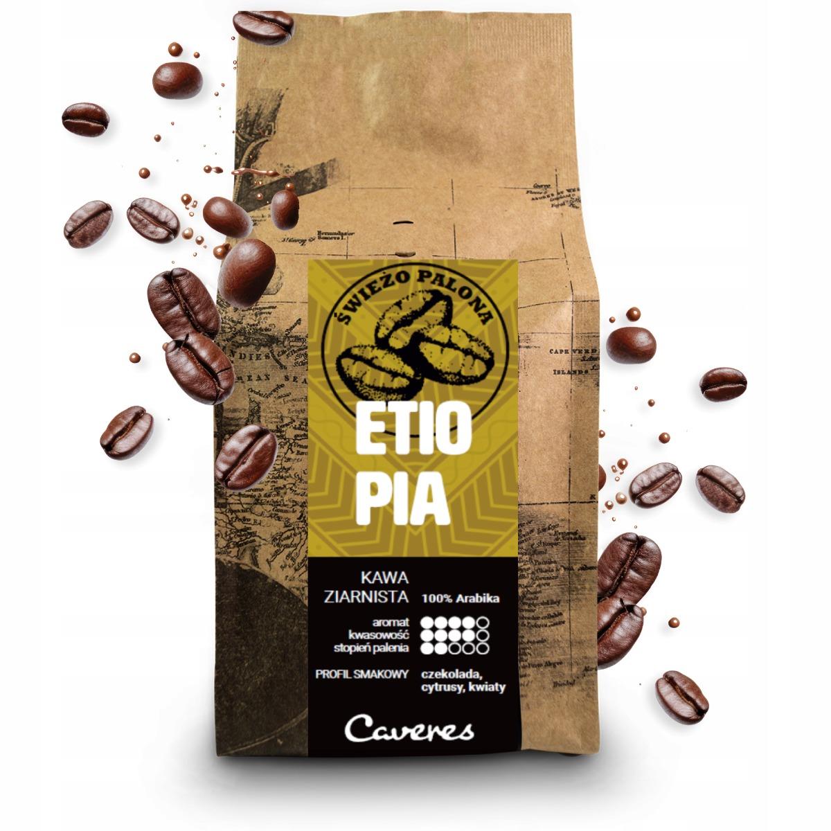 Caveres ETIOPIA Kawa ziarnista 250G