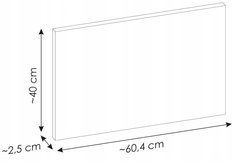 Szafka Łazienkowa Z Umywalką 60 cm Wisząca 2 Drzwi Ryflowana NOVA BLACK - Miniaturka zdjęcia nr 4