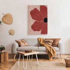 Obraz Do Sypialni Mak Kwiaty Natura Rośliny Styl Boho Abstrakcja 80x120cm - Miniaturka zdjęcia nr 3