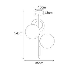 Lampa sufitowa K-4952 TAMBO 35x54x35 cm do salonu lub pokoju czarny/biały matowy - Miniaturka zdjęcia nr 5