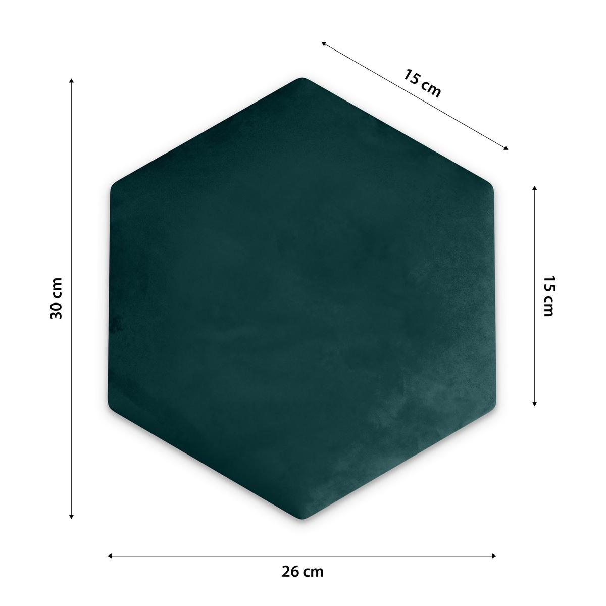 Panele tapicerowane 26x30 na ścianę hexagon turkusowy nr. 3