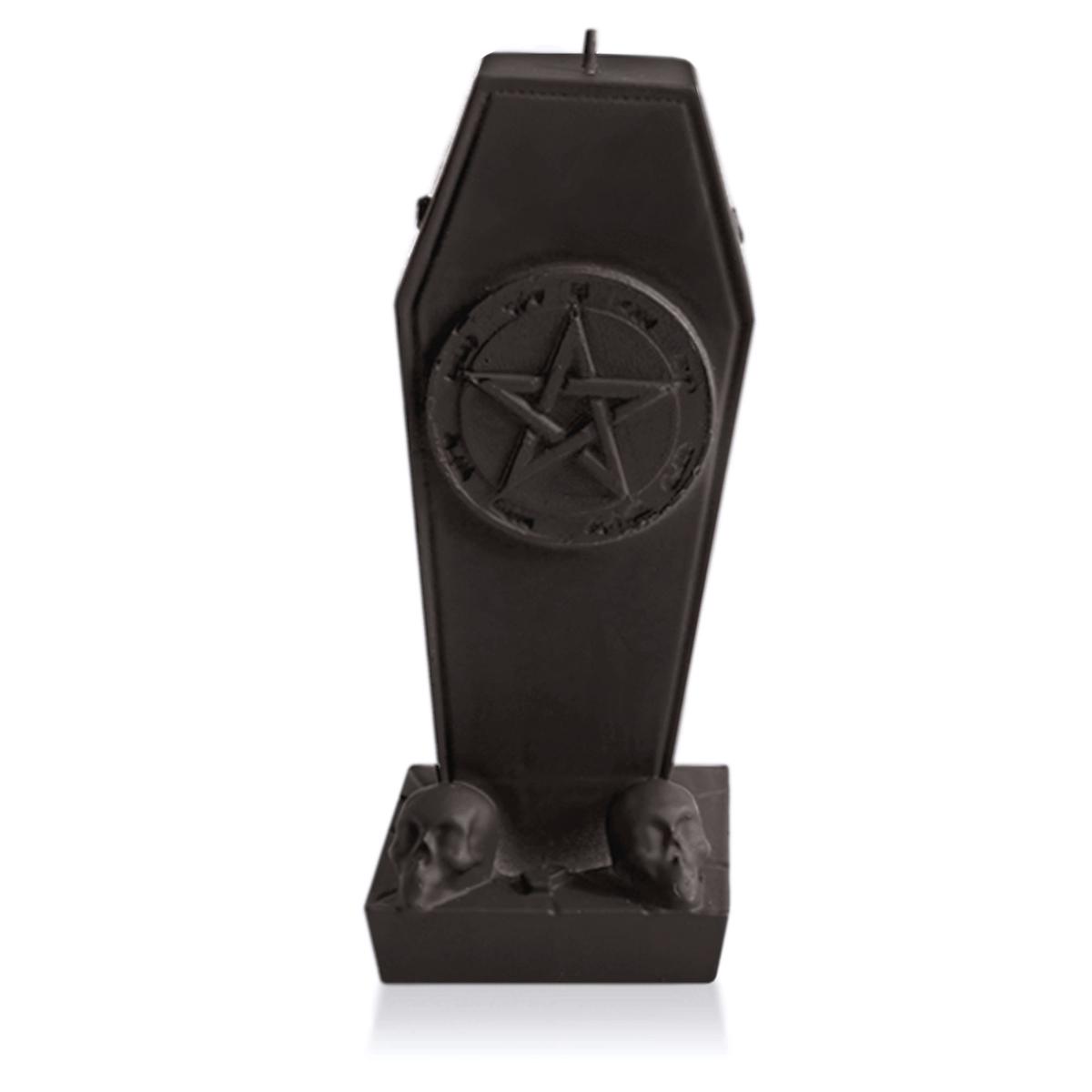 Świeca Coffin with Pentagram Black Matt