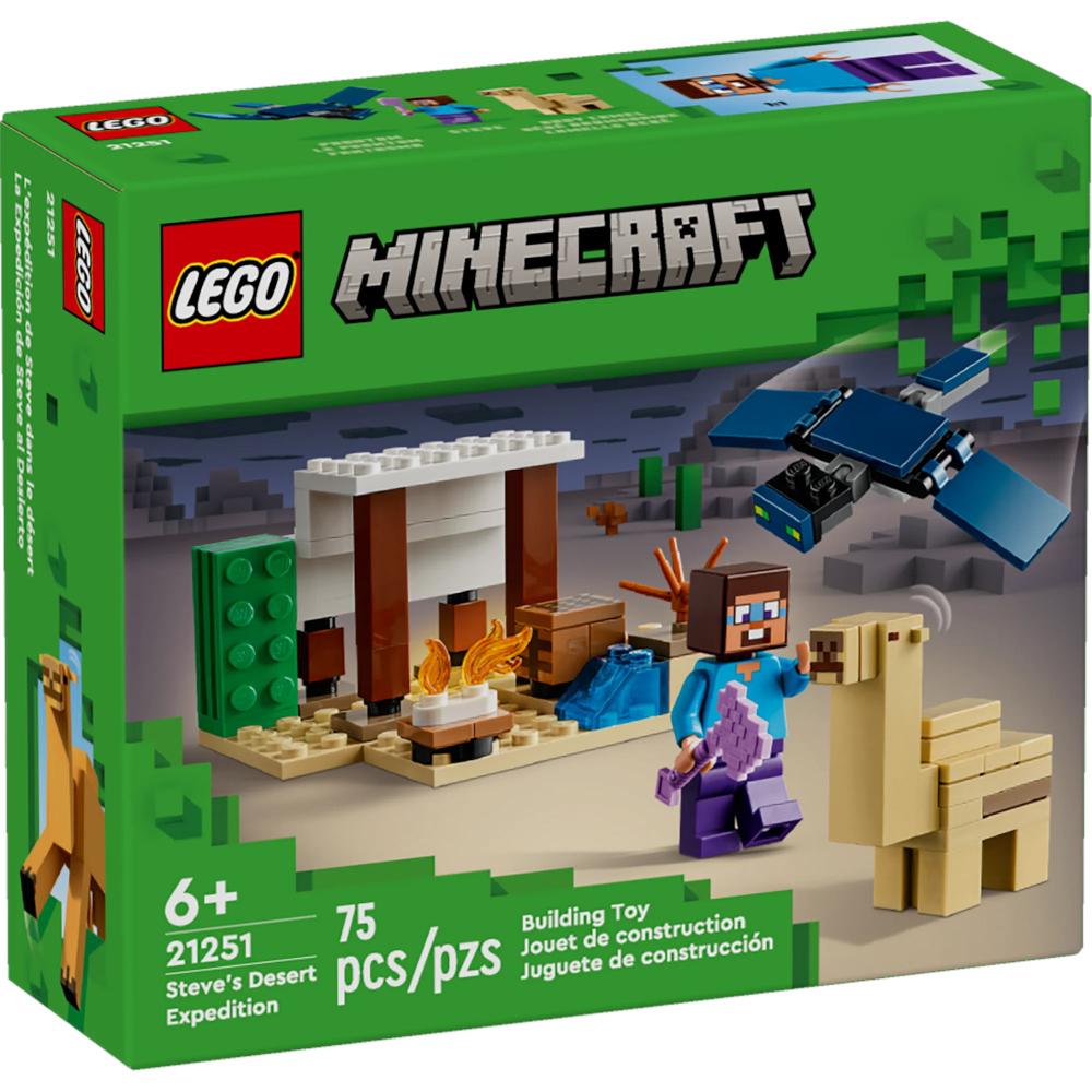 Zestaw klocków pustynna wyprawa steve’a 21251 lego minecraft oryginalny dla dziecka