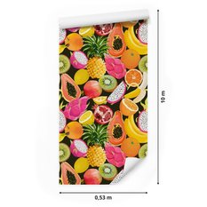 Tapeta do Kuchni Kolorowe OWOCE Papaja Granat Kiwi  - Miniaturka zdjęcia nr 2