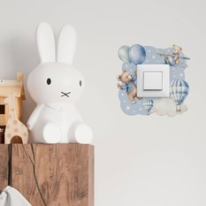 Naklejka Pod Włącznik Światła Misie Balony Gwiazdki 20x20 Chmurki Dla Dzieci - Miniaturka zdjęcia nr 4