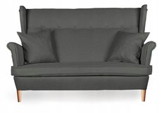 Zestaw wypoczynkowy mebli ARI 149x104x92 cm uszak sofa fotele pufy do salonu Twist szary - Miniaturka zdjęcia nr 2