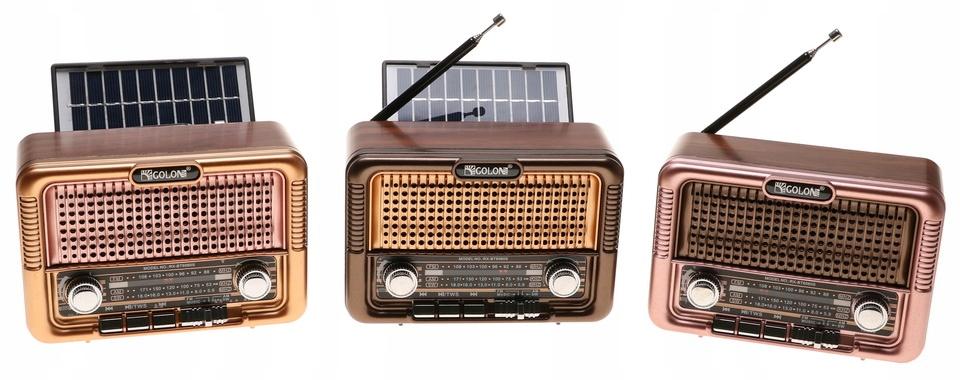 Radio RETRO  przenośne z funkcją bluetooth mp3 usb ładowane solarnie do ogrodu nr. 2