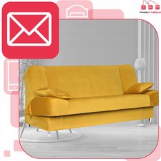 Wersalka SARA 200x95 cm żółta rozkładana kanapa z pojemnikiem sofa do salonu Royal - Miniaturka zdjęcia nr 3