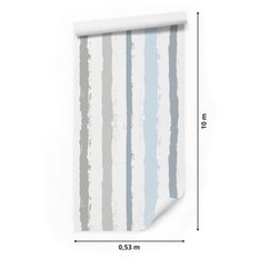 Tapeta Do Przedpokoju Malowane Pionowe PASKI Dekor 53x1000  - Miniaturka zdjęcia nr 2