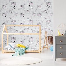 Tapeta dla dzieci – Kotki i kwiaty  - Miniaturka zdjęcia nr 4