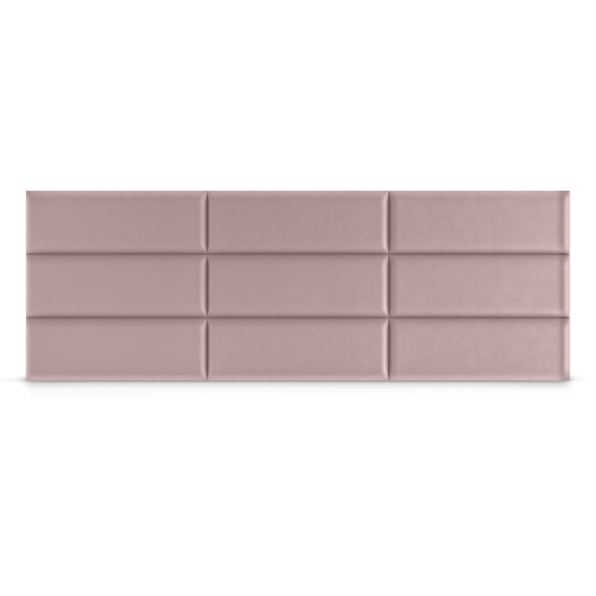 Panele tapicerowane  60x20 cm na ścianę prostokąt różowy nr. 7