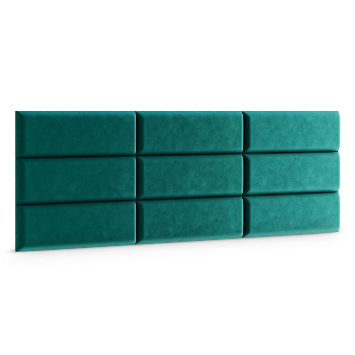  Panele tapicerowane 90x30 cm na ścianę magic velvet turkusowy nr. 3