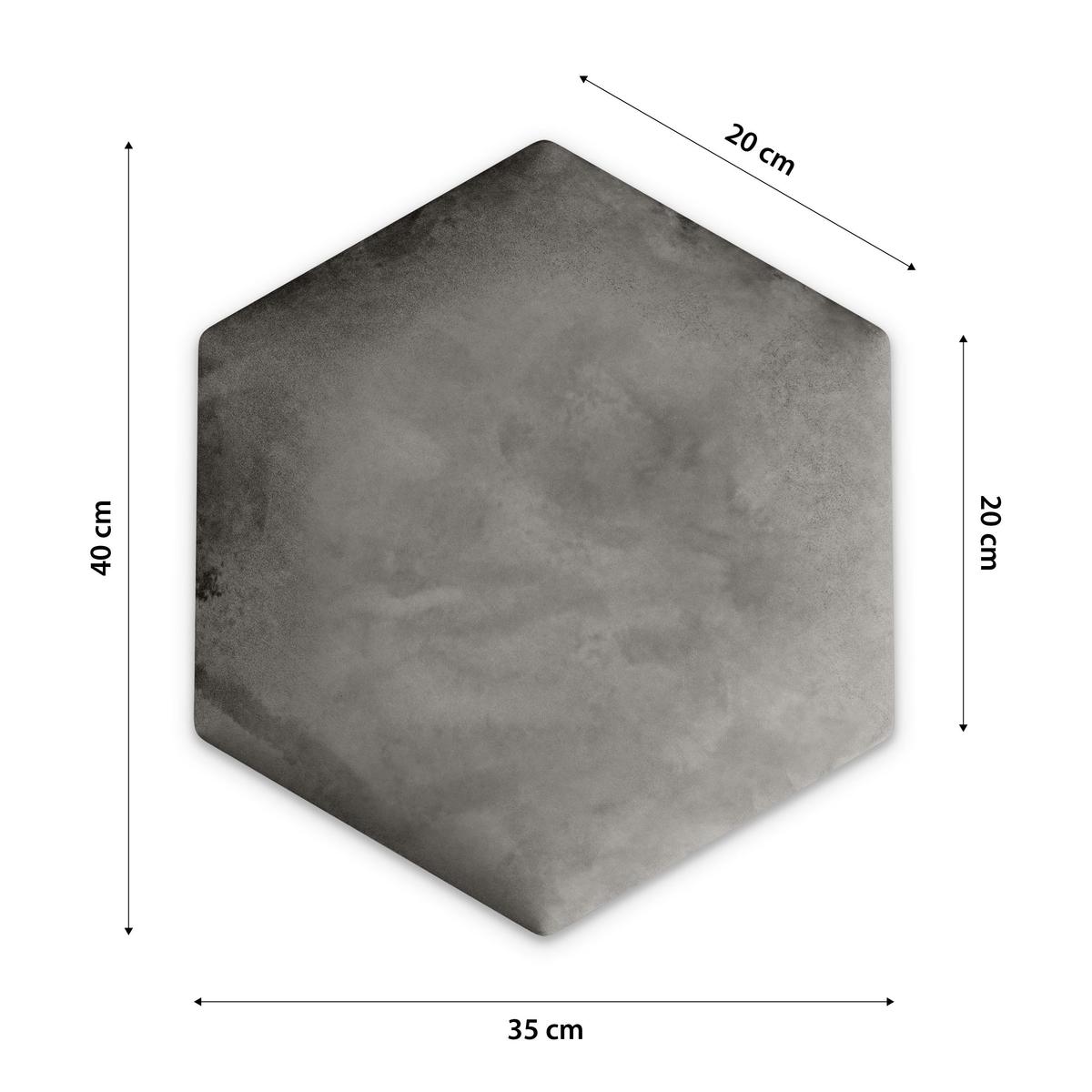 Panele tapicerowane 35x40 na ścianę hexagon szary nr. 3