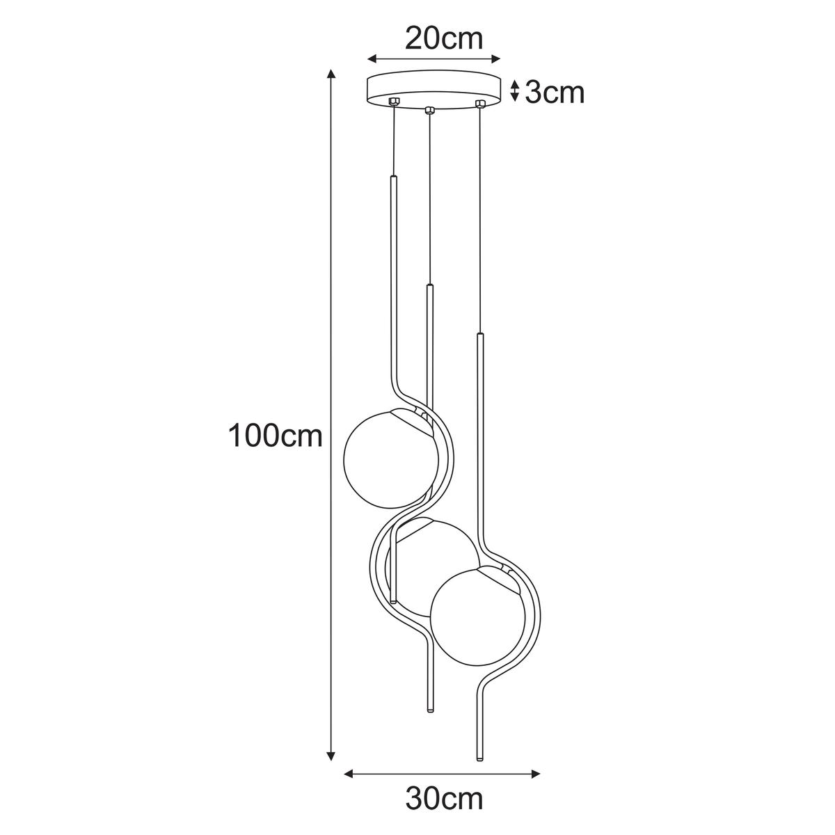 Lampa wisząca K-5338 VELA 30x100x30 cm do salonu lub pokoju bursztynowy/czarny nr. 6