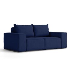 Sofa ogrodowa SONNE 180x73x88 cm dwuosobowa wodoodporna UV + 2 poduszki na taras do ogrodu granatowa