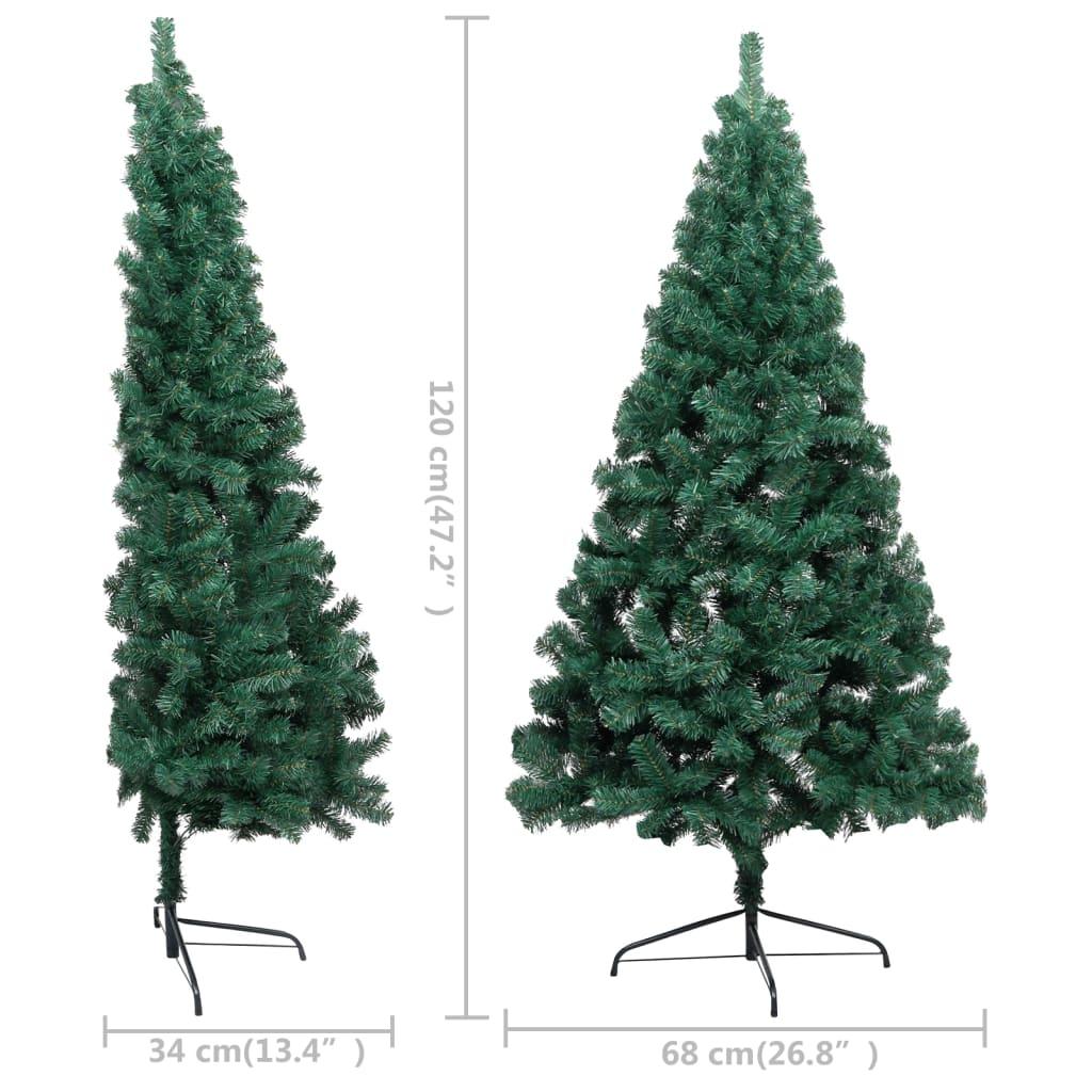 Choinka sztuczna 120 cm z lampkami i bombkami połówka zielona świąteczna do salonu nr. 12