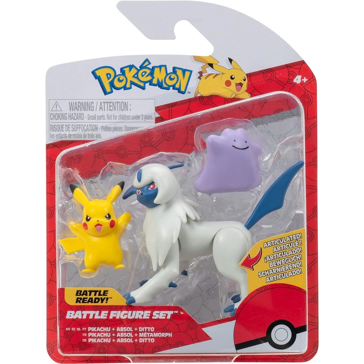 POKEMON ZESTAW ORYGINALNYCH FIGUREK JAZWARES 3-PAK ABSOL + PIKACHU + DITTO