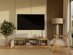 Szafka RTV Malwa 36x140x40 cm do salonu dąb artisan kaszmir beż - Miniaturka zdjęcia nr 3