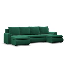 Narożnik FORESTA 300x200x89 cm z funkcją spania w kształcie U duży velvet butelkowa zieleń  - Miniaturka zdjęcia nr 1