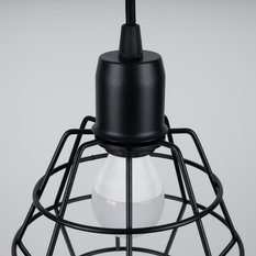 Lampa wisząca SUBA 3P czarna 120x38x38cm nowoczesna E14 do salonu - Miniaturka zdjęcia nr 4