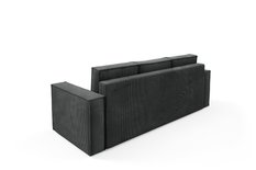 Kanapa 248x96x93 cm sofa z funkcją spania automat i pojemnik sztruks ciemnoszara do salonu - Miniaturka zdjęcia nr 4