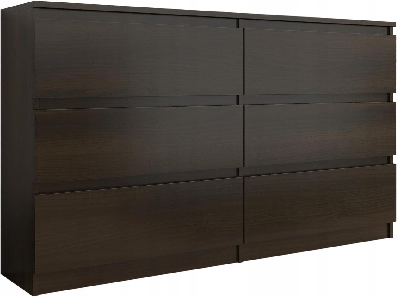 Komoda MODERN 120x30 cm wenge z szufladami dwa rzędy do biura sypialni lub salonu  nr. 1