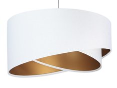 Lampa 50x23x93 cm do sypialni salonu biura wisząca asymetryczna biało złota - Miniaturka zdjęcia nr 2