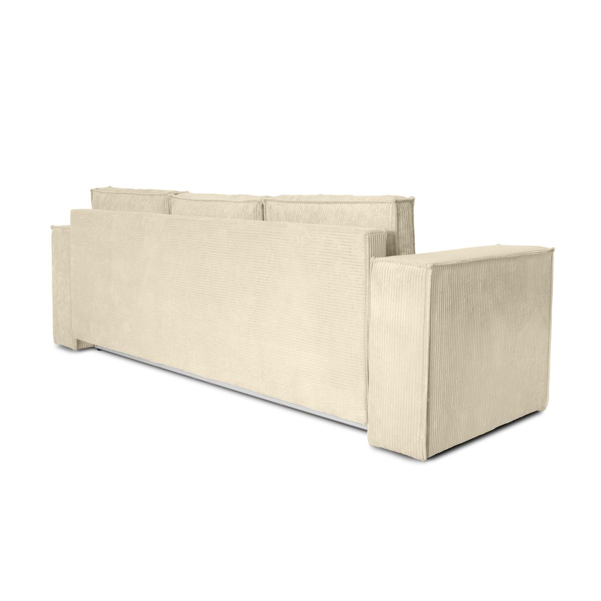 Kanapa rozkładana Verona 248x52x93 cm wersalka z funkcją spania i pojemnikiem sprężyny bonell sztruks beżowa do salonu WERONA nr. 10