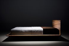 Łóżko SLIM 140x200 eleganckie, proste nowoczesne łóżko wykonane z litego drewna olchowego