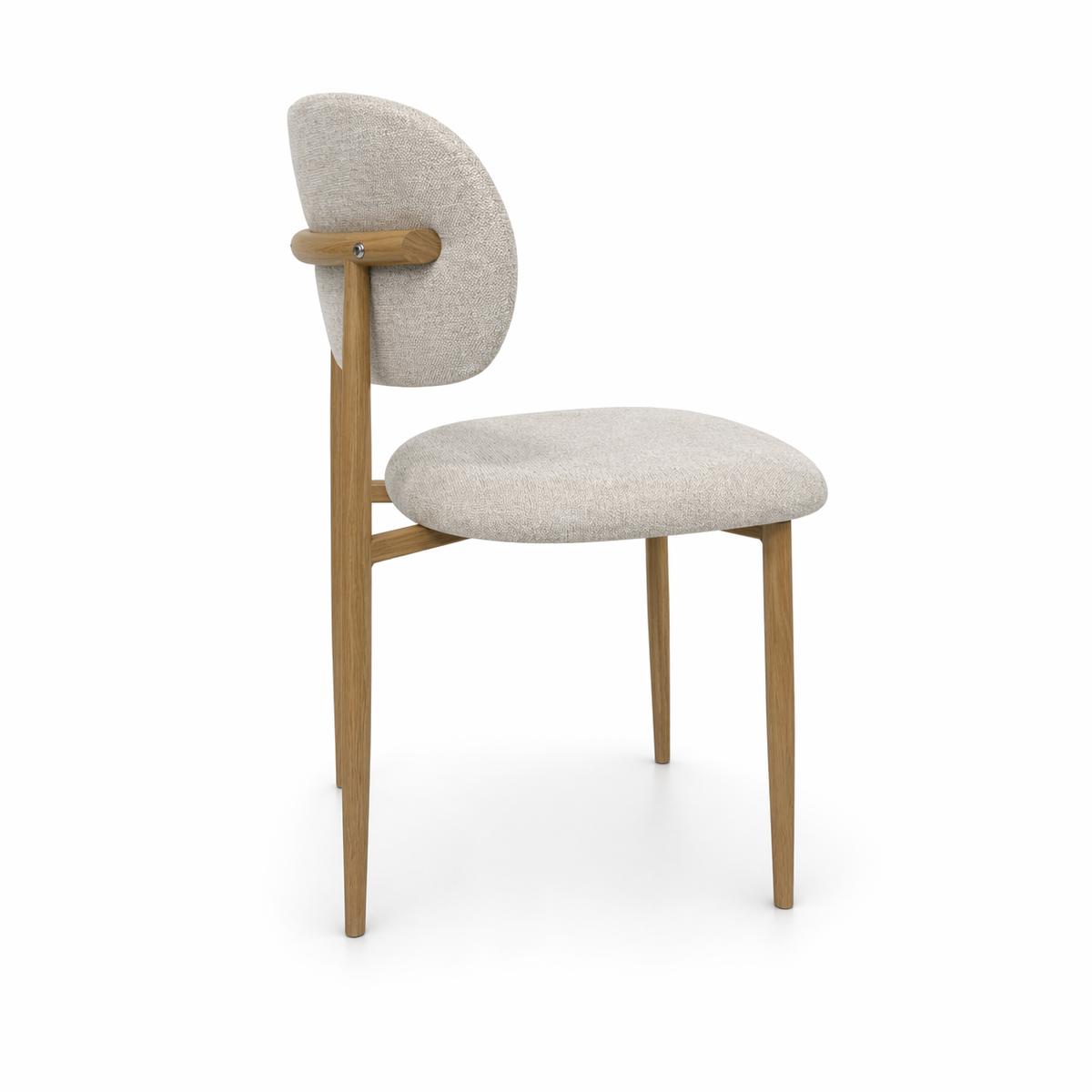 2x krzesło tapicerowane do jadalni VALI stelaż dąb, tkanina Aragon jasny beż cena za jedną sztukę 215 zł nr. 2