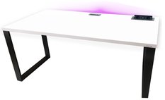 Biurko gamingowe model 3 Top 136x66x2.8 cm białe komputerowe led stabilne loftowe do pokoju gracza - Miniaturka zdjęcia nr 3