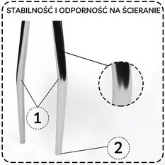 Krzesło plastikowe K155 43x47x85 cm do jadalni salonu biały - Miniaturka zdjęcia nr 11