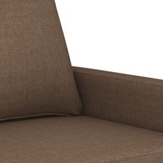 Sofa 158x77x80 cm 2-osobowa wygodna tapicerowana tkaniną brązowa do salonu - Miniaturka zdjęcia nr 6