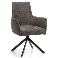 Krzesło TITO szare tapicerowane szenilowe do jadalni lub salonu 