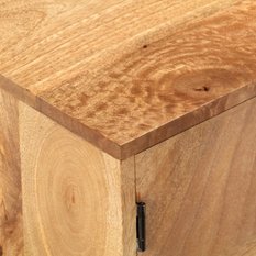 Stolik kawowy 90x50x35 cm z praktyczną półką z litego drewna mango do salonu - Miniaturka zdjęcia nr 5