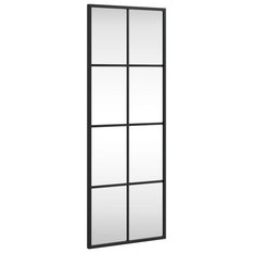 Lustro 30x80 cm do sypialni łazienki ścienne prostokątne żelazo czarne - Miniaturka zdjęcia nr 1