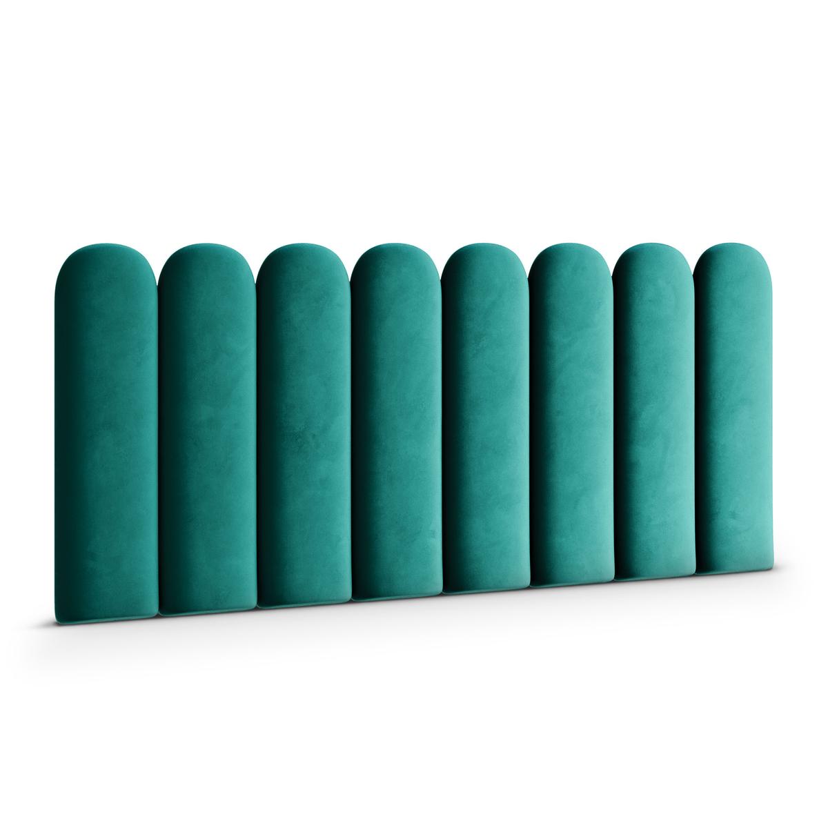Panele tapicerowane 30x80 cm płotek magic velvet turkusowy