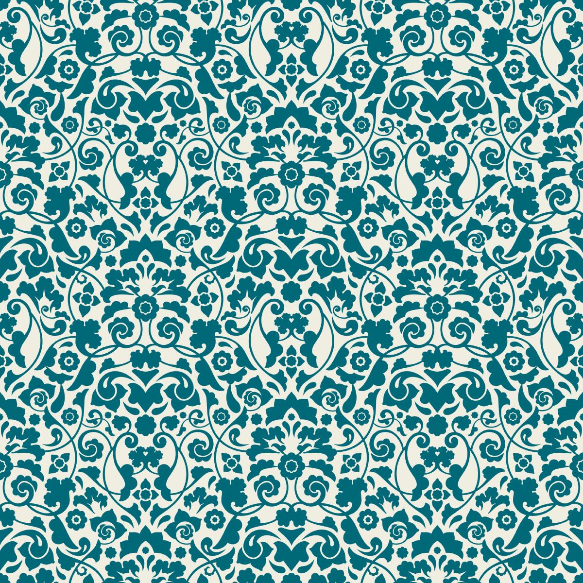 Tapeta Do Sypialni Turkusowe ORNAMENTY Modne Wzory  nr. 6