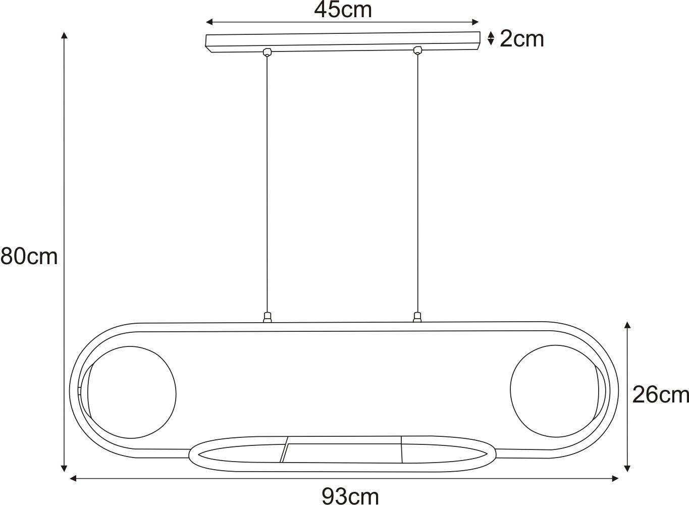 Lampa wisząca K-4961 FINESTRA 93x80x26 cm z kwietnikiem do salonu lub pokoju czarny/biały matowy nr. 3