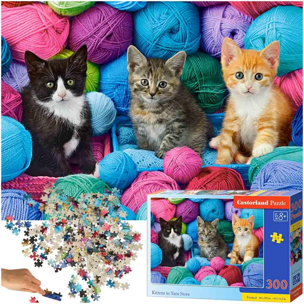 CASTORLAND Puzzle układanka 300 elementów Kittens in Yarn Store - Kotki w kłębach wełny 8+ nr. 1