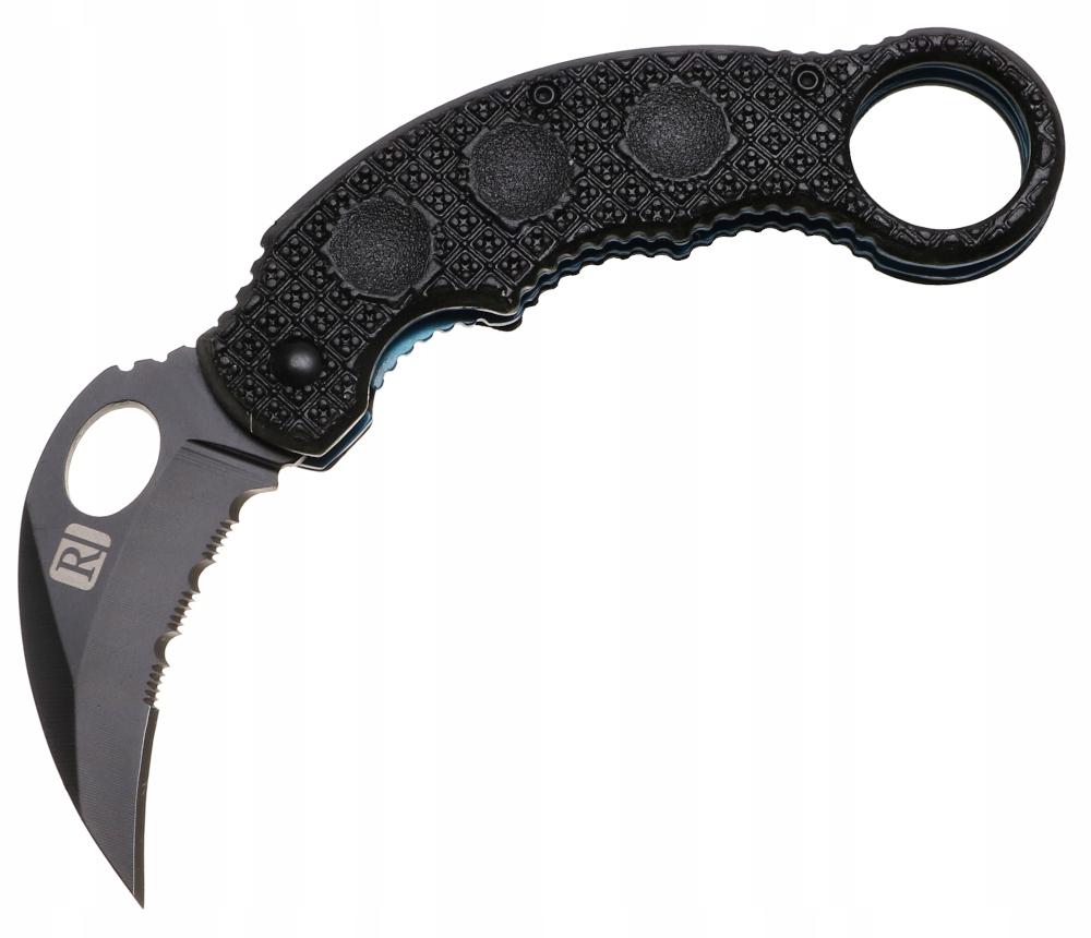 Nóż myśliwski 16 cm / 6 cm scyzoryk karambit piłkka składany turystyczny survivalowy