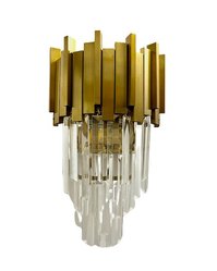 Pipe Organ Wall Brass Variant -  kinkiet kryształowy 40cm mosiądz