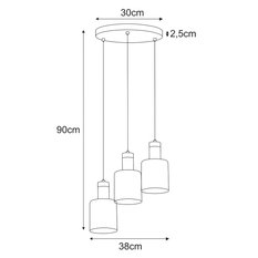 Lampa wisząca K-5252 BRUS 35x90x35 cm do salonu lub pokoju czarny/grafitowy - Miniaturka zdjęcia nr 6