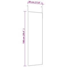 Lustro 30x100 cm do sypialni łazienki na drzwi szkło i aluminium złote - Miniaturka zdjęcia nr 4