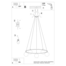 Żyrandol YOLI 5 98x80x80cm nowoczesna lampa wisząca G9 do salonu - Miniaturka zdjęcia nr 6