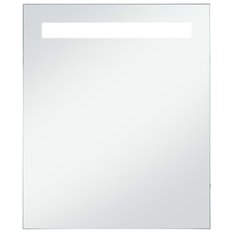  Lustro 50x60 cm do sypialni łazienki ścienne z LED szklane aluminium srebrny  - Miniaturka zdjęcia nr 2