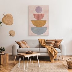 Obraz Na Płótnie Abstrakcja Japoński Styl Boho Minimalizm 80x120cm - Miniaturka zdjęcia nr 3