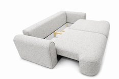 Kanapa rozkładana trzyosobowa ITALY 253x110x71 cm LOOP sofa z funkcją spania szara - Miniaturka zdjęcia nr 5