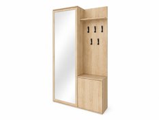 Garderoba do przedpokoju DUO 180x95x35 cm z lustrem wieszakami szafka na buty dąb sonoma lewa - Miniaturka zdjęcia nr 3
