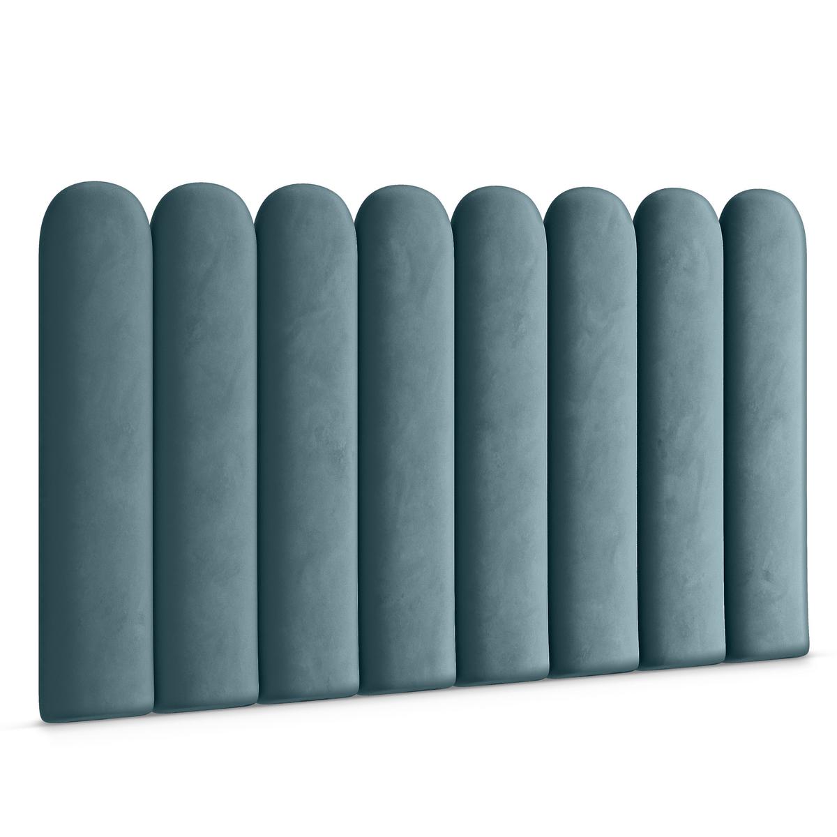 Panele tapicerowane 20x60 cm na ścianę płotek niebieski
